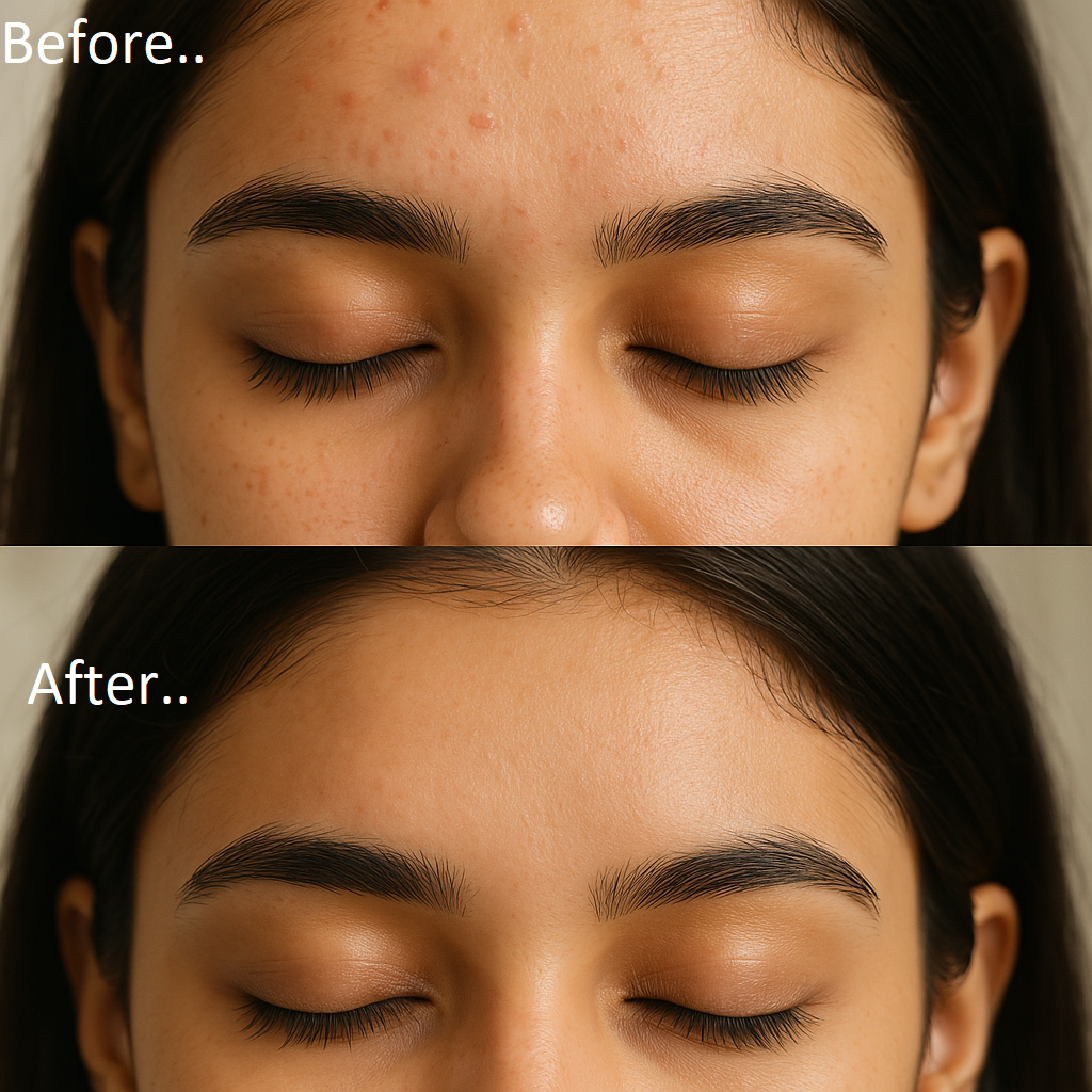 SnailTrail Before and After serum use photo